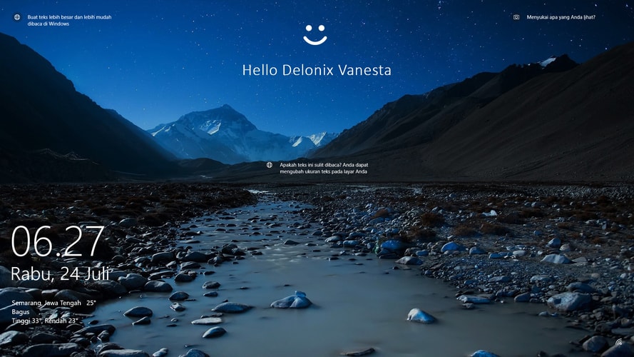 Windows Hello Screenshot