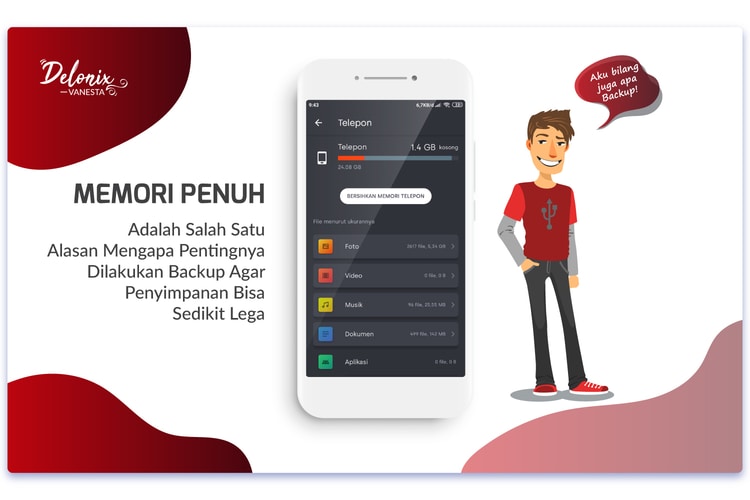 Salah Satu Alasan Pentingnya Backup Data adalah Memori Penuh